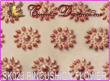 TEXTURED ROLLING PIN STICK - PINCUSHION FLOWER