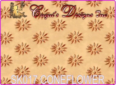 TEXTURED ROLLING PIN STICK- CONE FLOWER