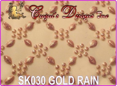 TEXTURED ROLLING PIN STICK - GOLD RAIN