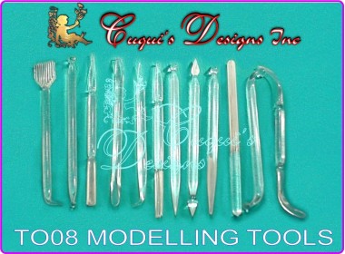 CLEAR MODELING TOOL SET OF 12