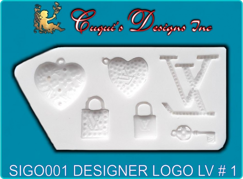 lv logo silicone molds for fondant