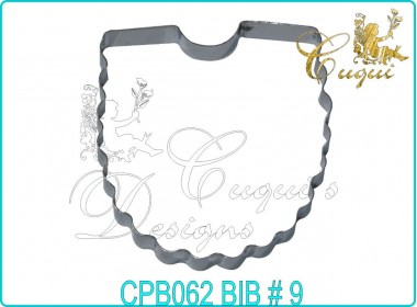 Baby Bib Cutter No. 9 GUM PASTE CUTTER