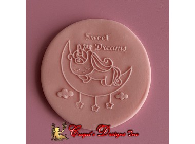 BABY UNICORN SLEEPING Embosser Stamp