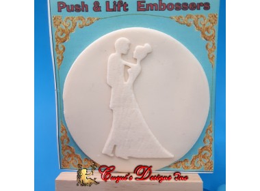 Bride & Groom WEDDING Embosser Stamp