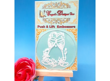 WEDDING GLASSES Embosser Stamp