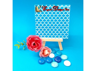 Fish Mermaid Scale TILE Embosser Stamp