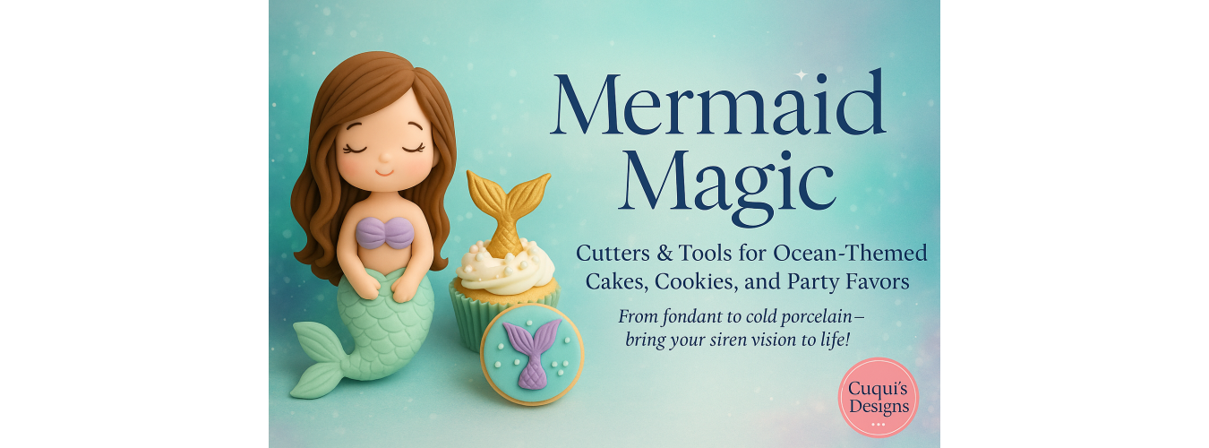 Little Mermaid Cutter Set for Cake, Cupcake, and Party Decor | Cuqui’s Designs
